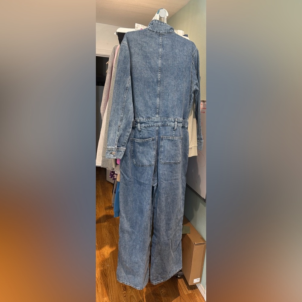 Universal Thread Blue Denim Jumpsuit - Picture 3 of 5